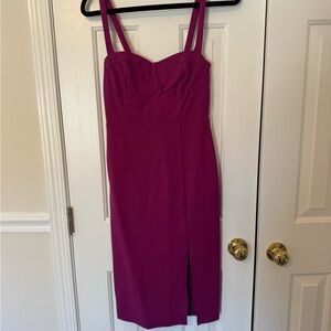 Lulu's Vibrant Purple Midi Dress